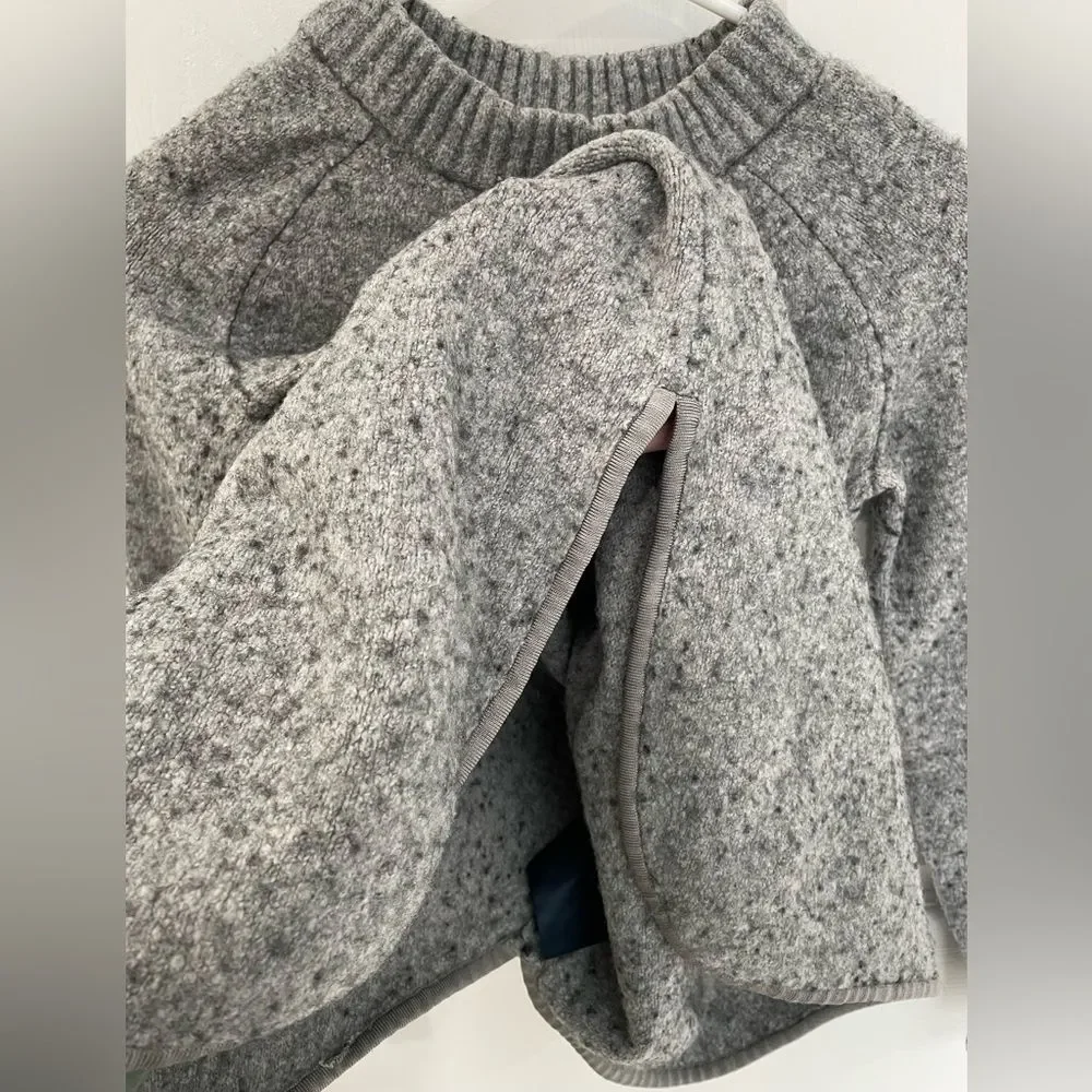 Tommy Hilfiger Marled Gray Wool Blend Sweater Split Sides Women’s Size XXS - Picture 4 of 9